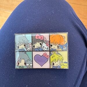 Sanrio Fruits Basket Cute Anime Character Pin with Heart Design